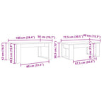 Juego de Mesas de Centro 2 pcs Gris Concreto