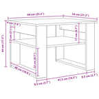 Mesa de Café Roble Negro 64 x 54 x 44 cm Madera de ingeniería