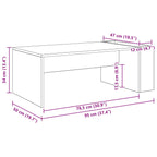 Mesa de Café 95 x 50 x 34 cm Madera de ingeniería