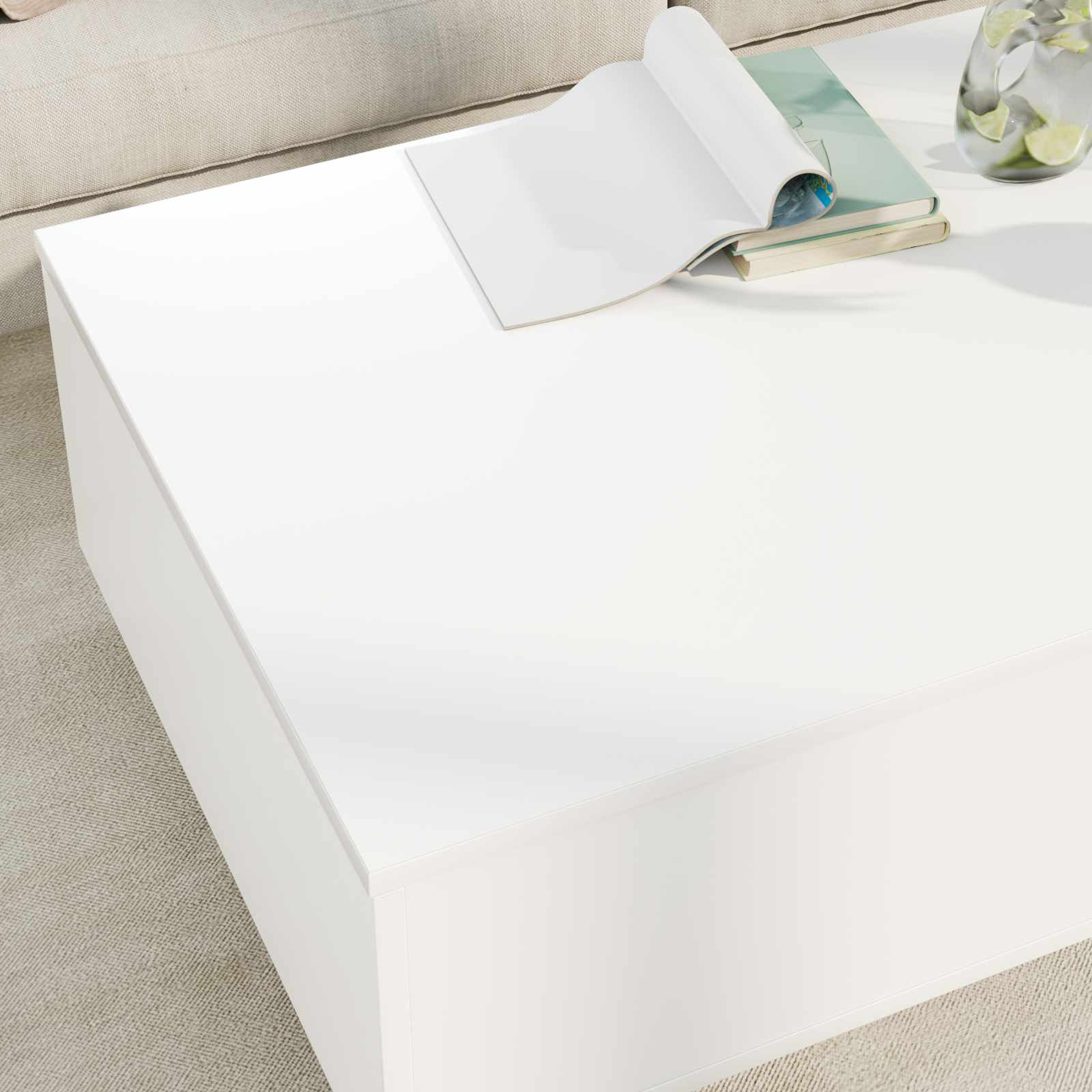 Mesa de Café con cajón 95 x 55 x 31 cm Madera de ingeniería