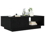 Mesa de Café Roble Negro 95 x 55 x 31 cm Madera de ingeniería