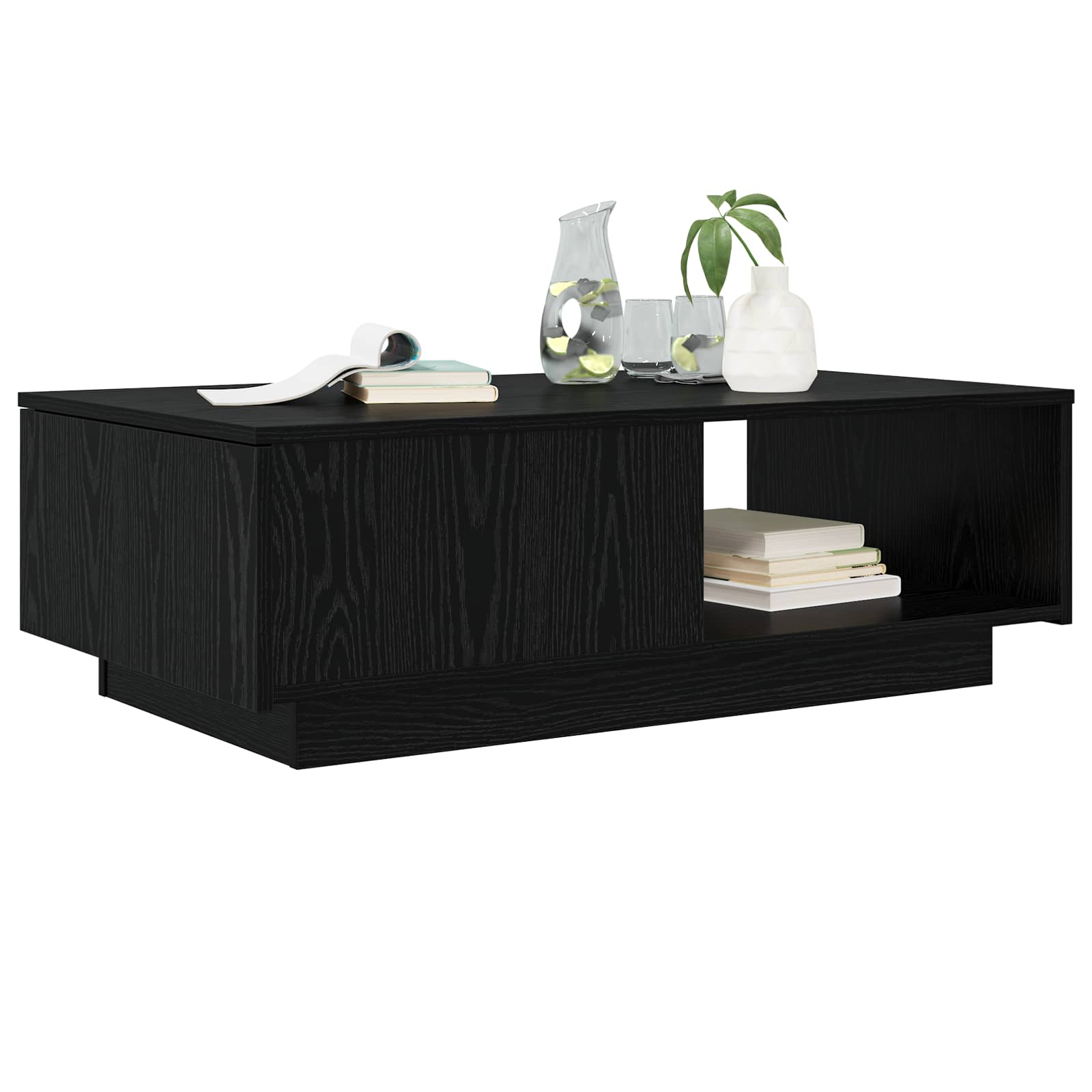 Mesa de Café Roble Negro 95 x 55 x 31 cm Madera de ingeniería