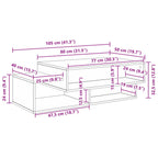 Mesa de Café 105 x 50 x 32,5 cm Madera de ingeniería