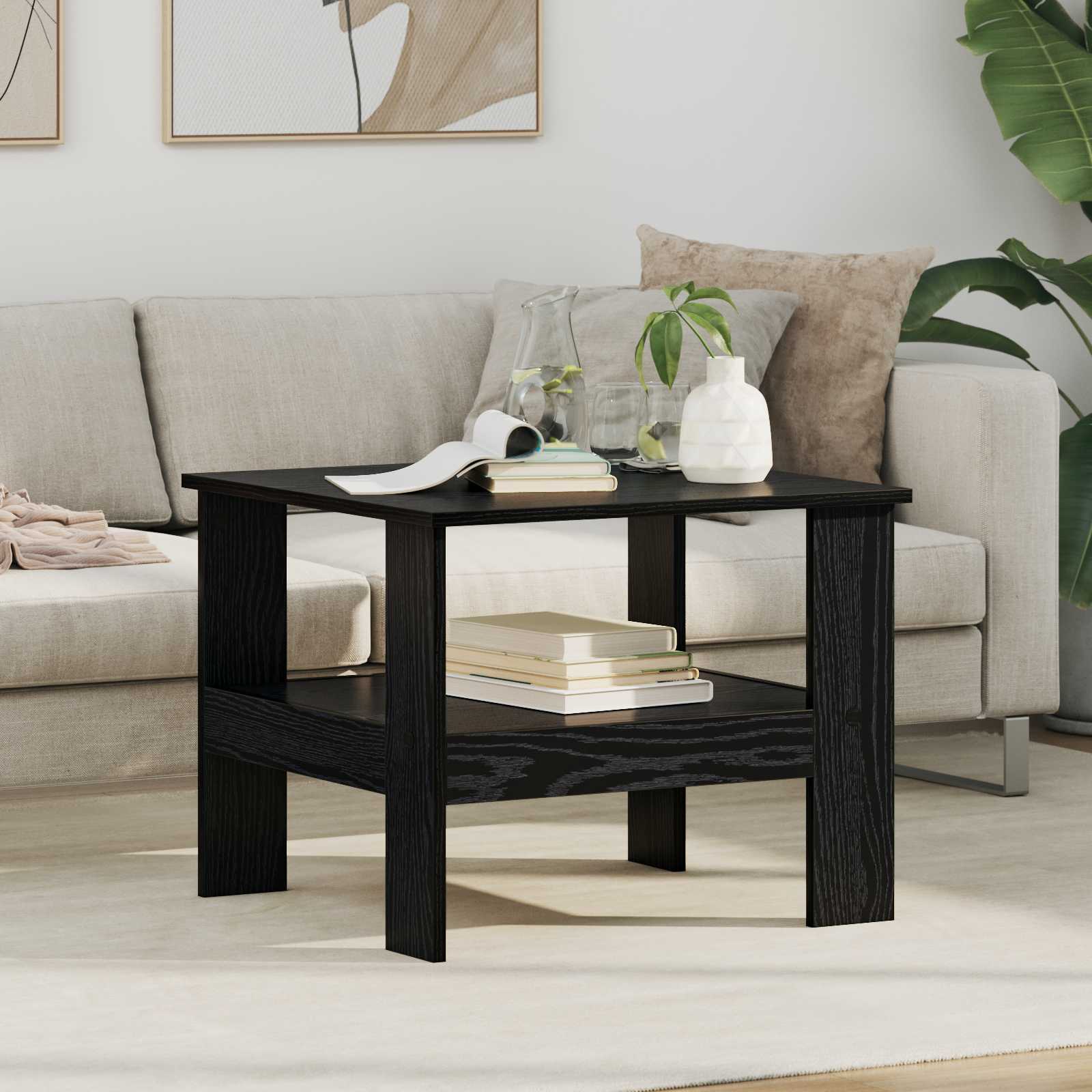 Smoked Oak Coffee Table 57 x 55 x 45 cm Engineered Wood