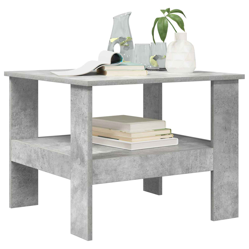 Mesa de Café Gris Concreto 57 x 55 x 45 cm Madera de ingeniería