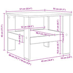 Mesa de Café Roble ahumado 57 x 55 x 45 cm Madera de ingeniería