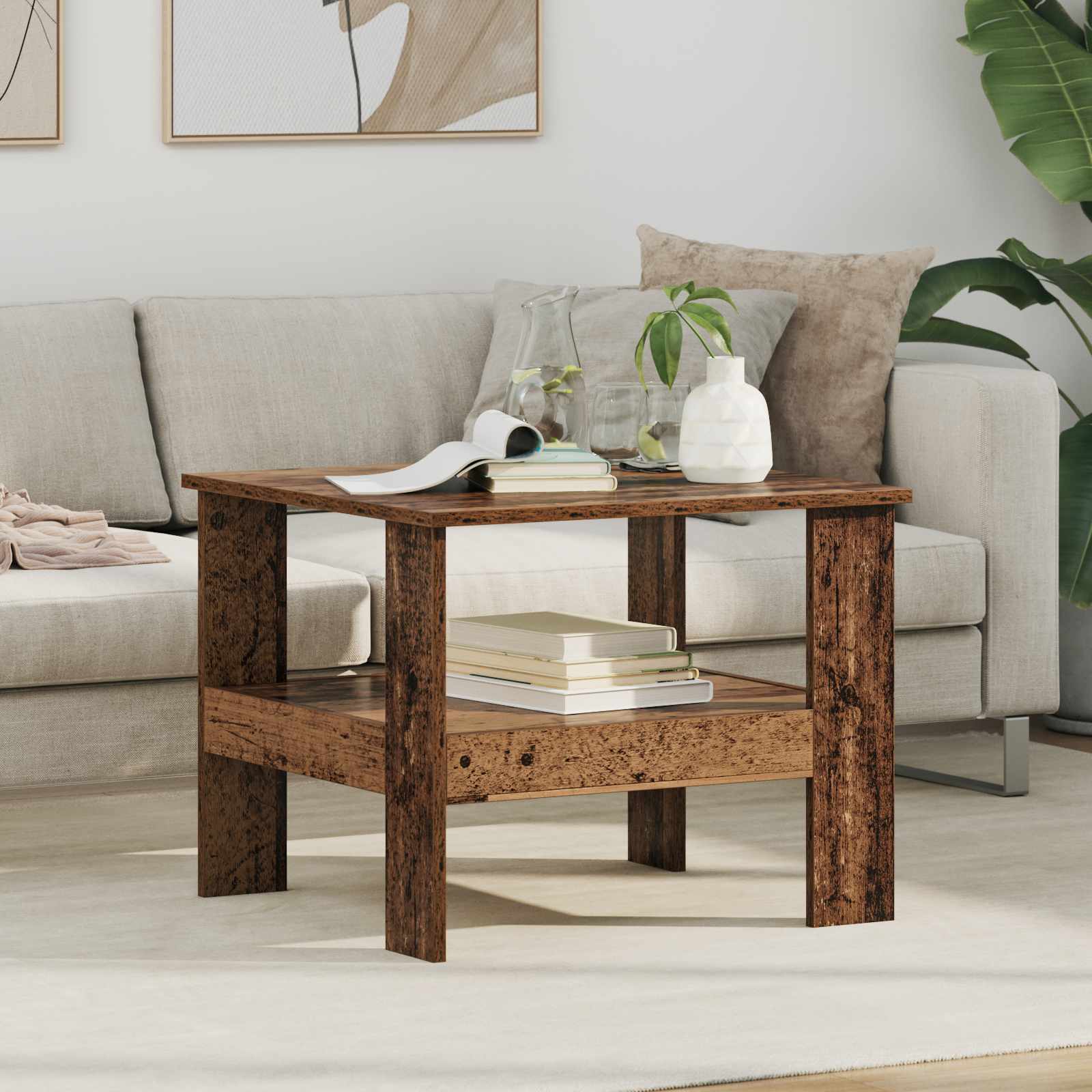 Concrete Grey Coffee Table 57 x 55 x 45 cm Engineered Wood