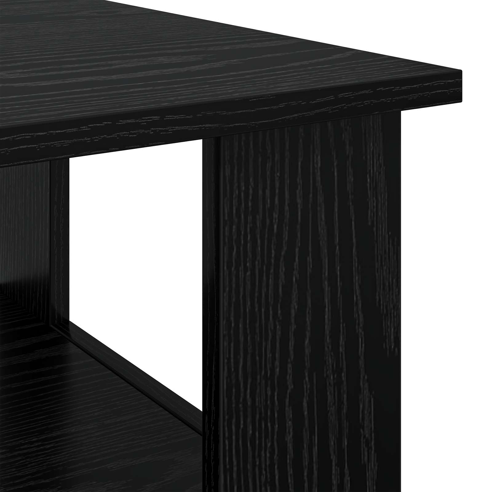 Mesa de Café Roble Negro 90 x 50 x 45 cm Madera de ingeniería