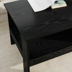 Mesa de Café Roble Negro 90 x 50 x 45 cm Madera de ingeniería