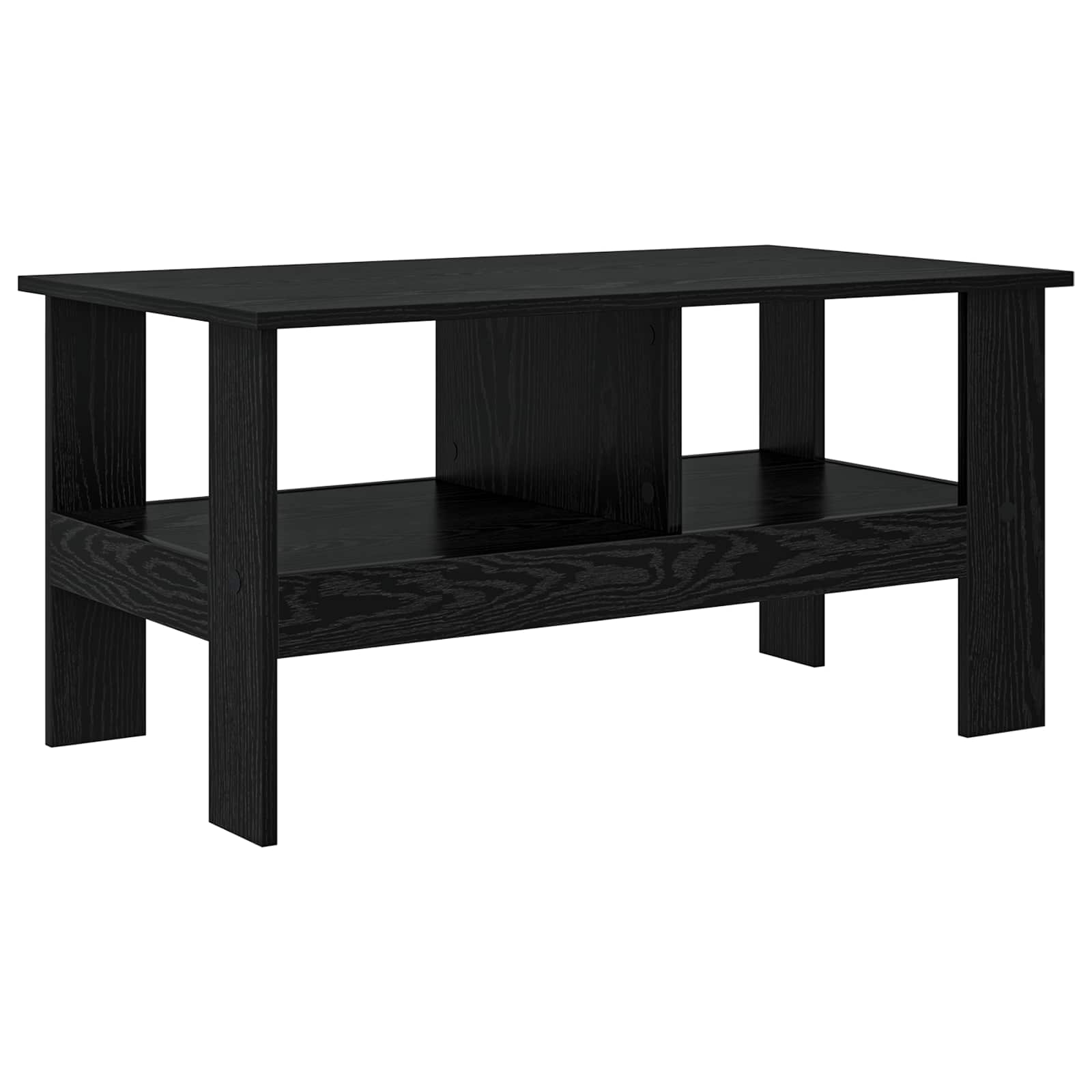 Mesa de Café Roble Negro 90 x 50 x 45 cm Madera de ingeniería