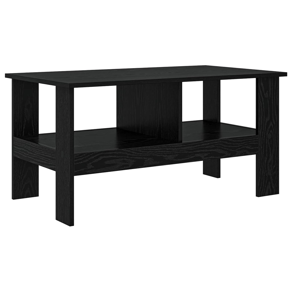 Mesa de Café Roble Negro 90 x 50 x 45 cm Madera de ingeniería