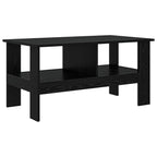 Mesa de Café Roble Negro 90 x 50 x 45 cm Madera de ingeniería