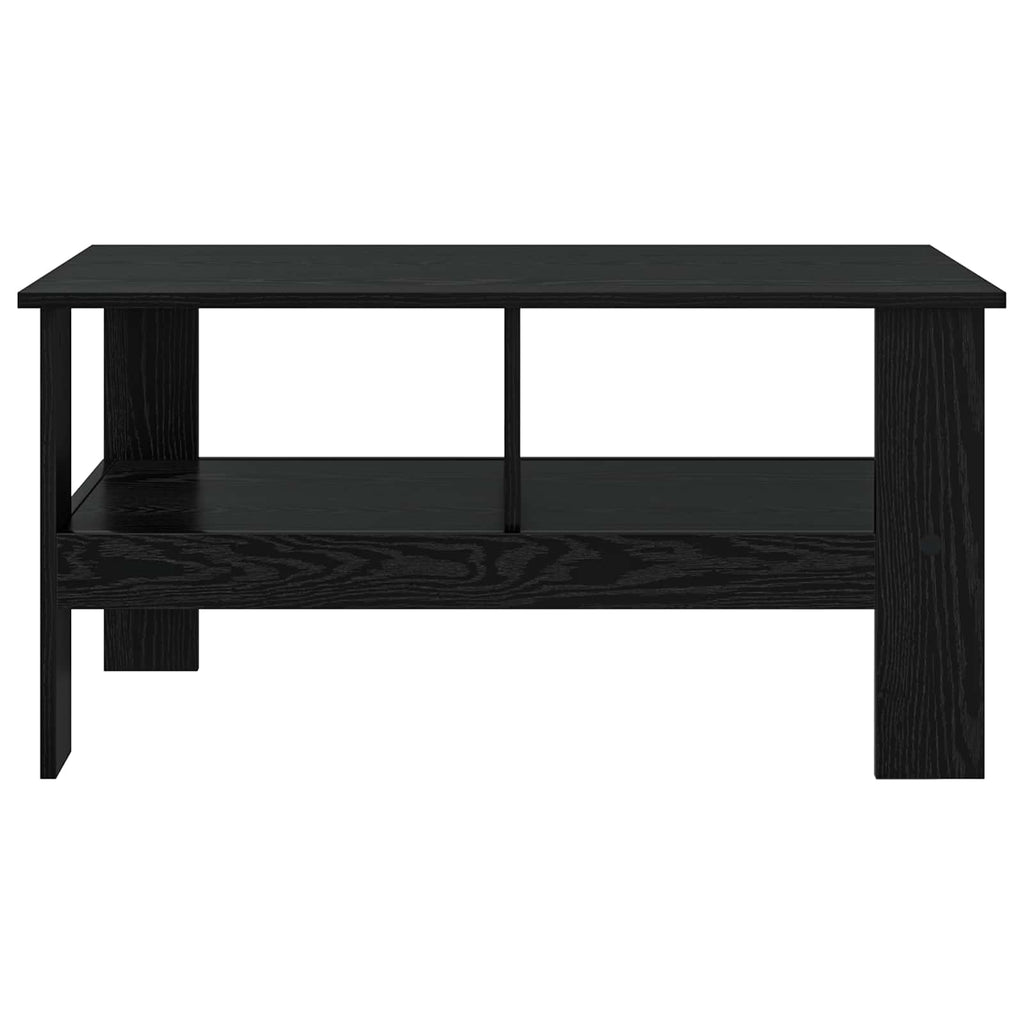 Mesa de Café Roble Negro 90 x 50 x 45 cm Madera de ingeniería