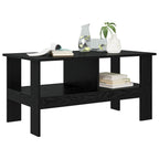 Mesa de Café Roble Negro 90 x 50 x 45 cm Madera de ingeniería
