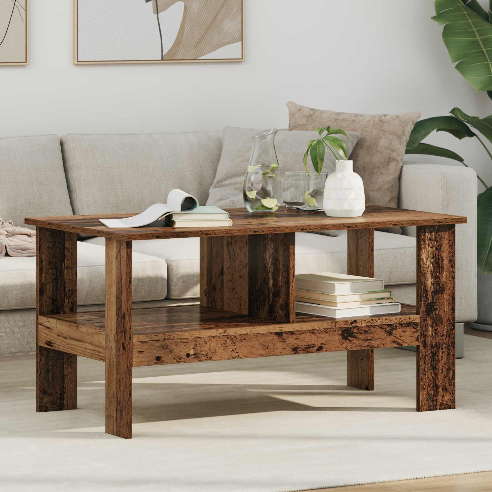 Concrete Grey Coffee Table 57 x 55 x 45 cm Engineered Wood