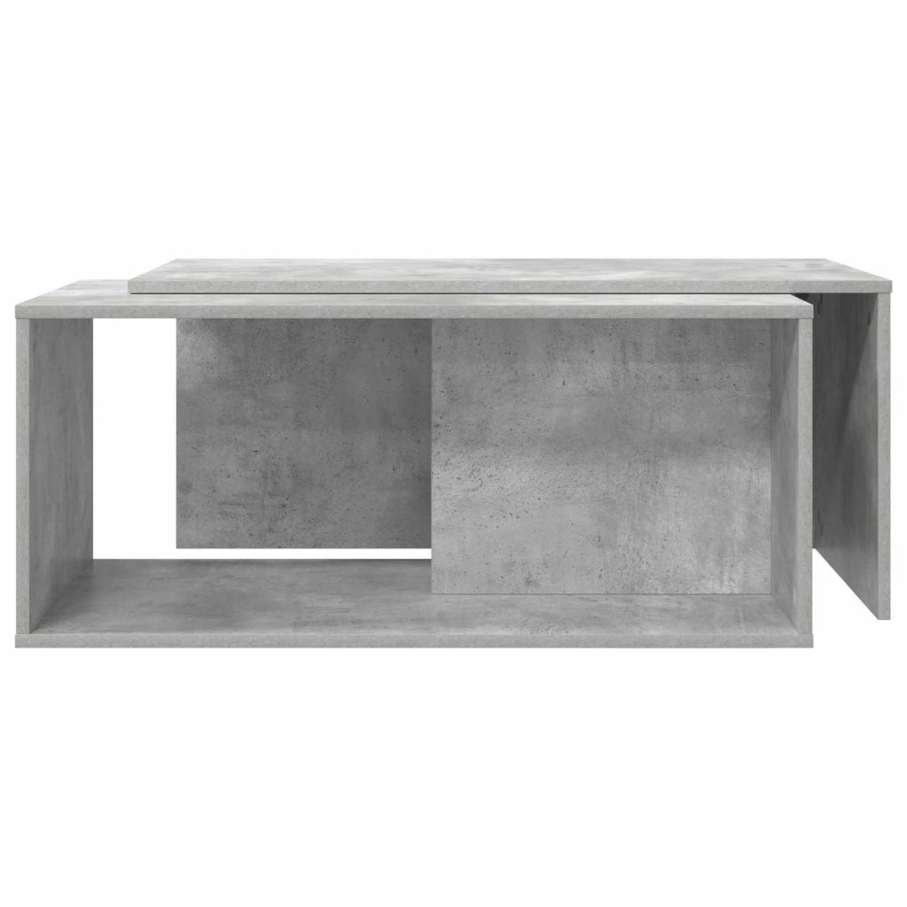 Juego de Mesas de Centro 2 pcs Gris Concreto