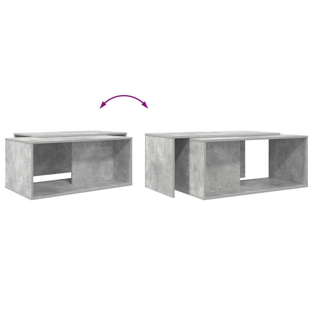Juego de Mesas de Centro 2 pcs Gris Concreto