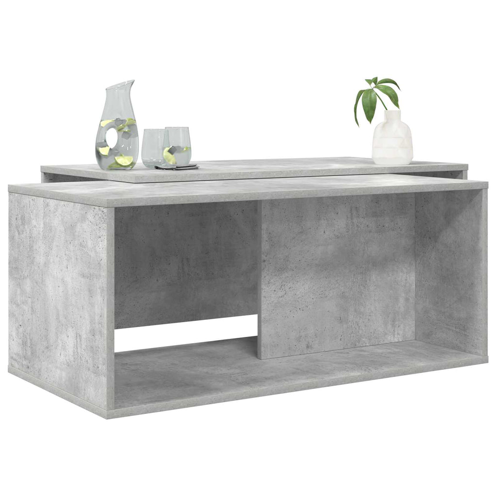 Juego de Mesas de Centro 2 pcs Gris Concreto