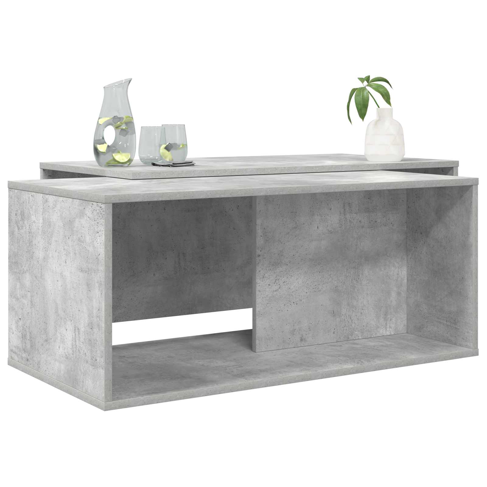 Juego de Mesas de Centro 2 pcs Gris Concreto