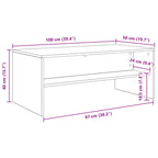 Mesa de Café 100 x 50 x 40 cm Madera de ingeniería