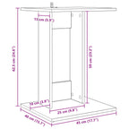 Mesa lateral 45 x 40 x 62,5 cm Madera de ingeniería