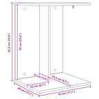 Mesa lateral 45 x 40 x 62,5 cm Madera de ingeniería
