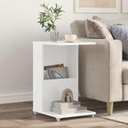 Mesa lateral con rueda 40 x 35 x 60 cm Madera de ingeniería