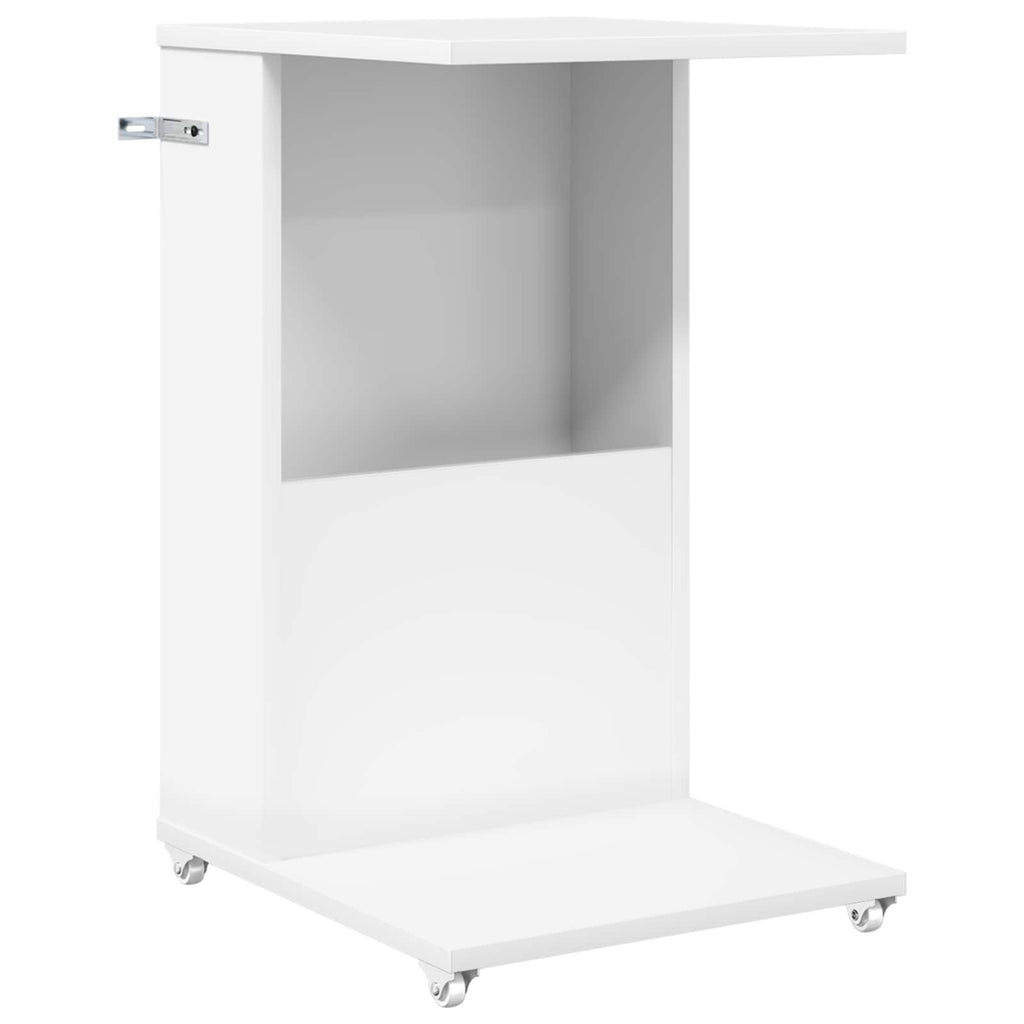 Mesa lateral con rueda 40 x 35 x 60 cm Madera de ingeniería