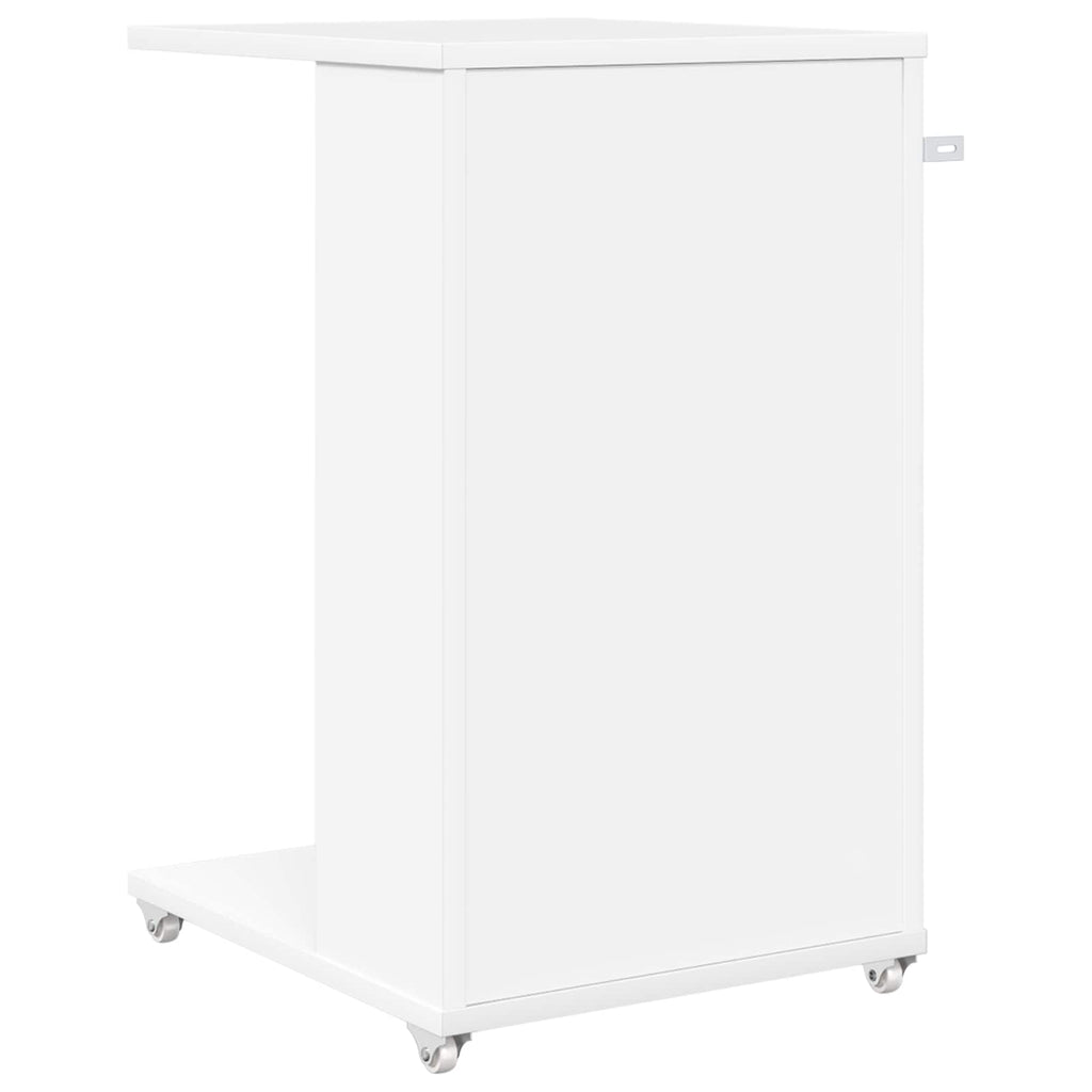 Mesa lateral con rueda 40 x 35 x 60 cm Madera de ingeniería