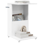 Mesa lateral con rueda 40 x 35 x 60 cm Madera de ingeniería