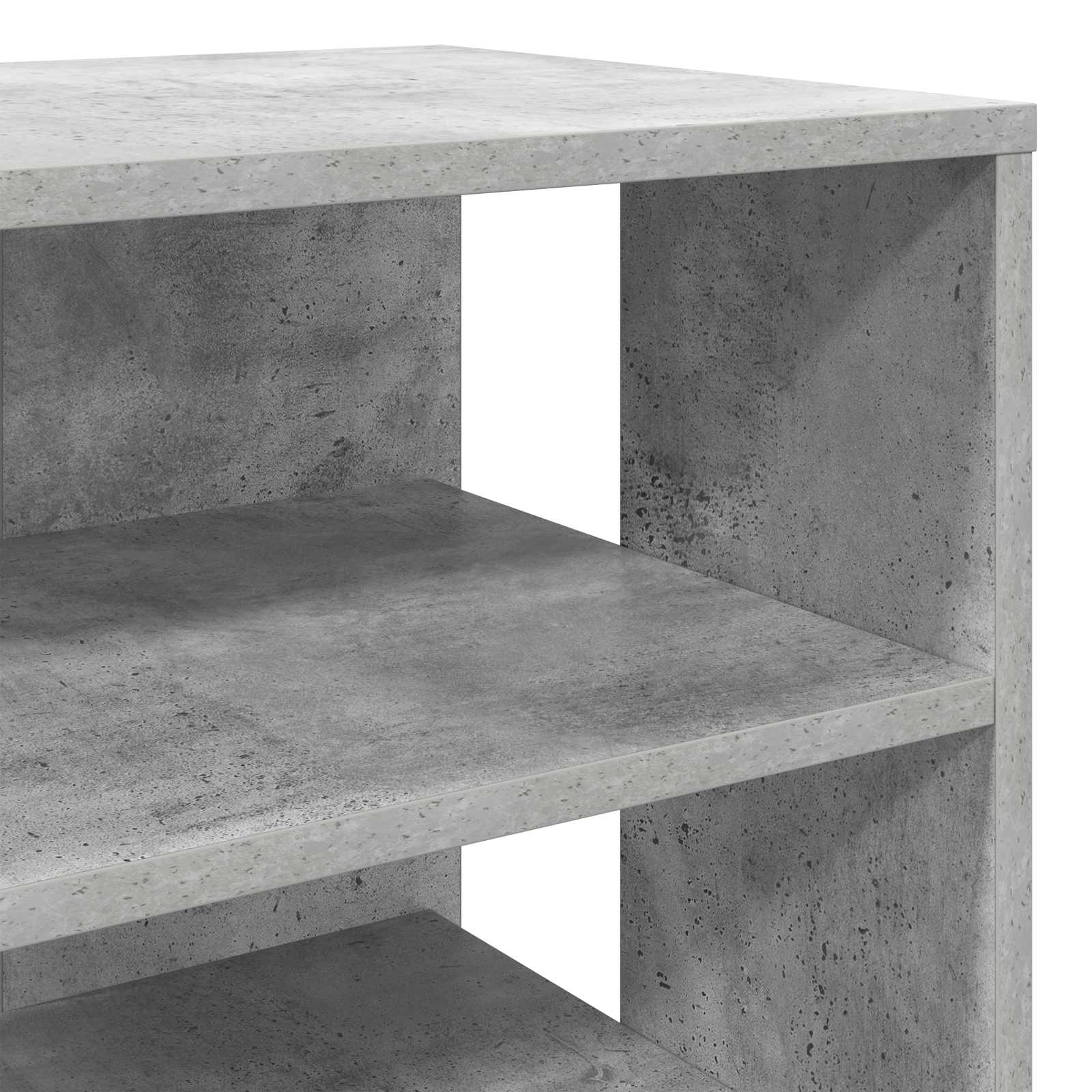 Armario Zapatero 2 pcs Gris Concreto Madera de ingeniería