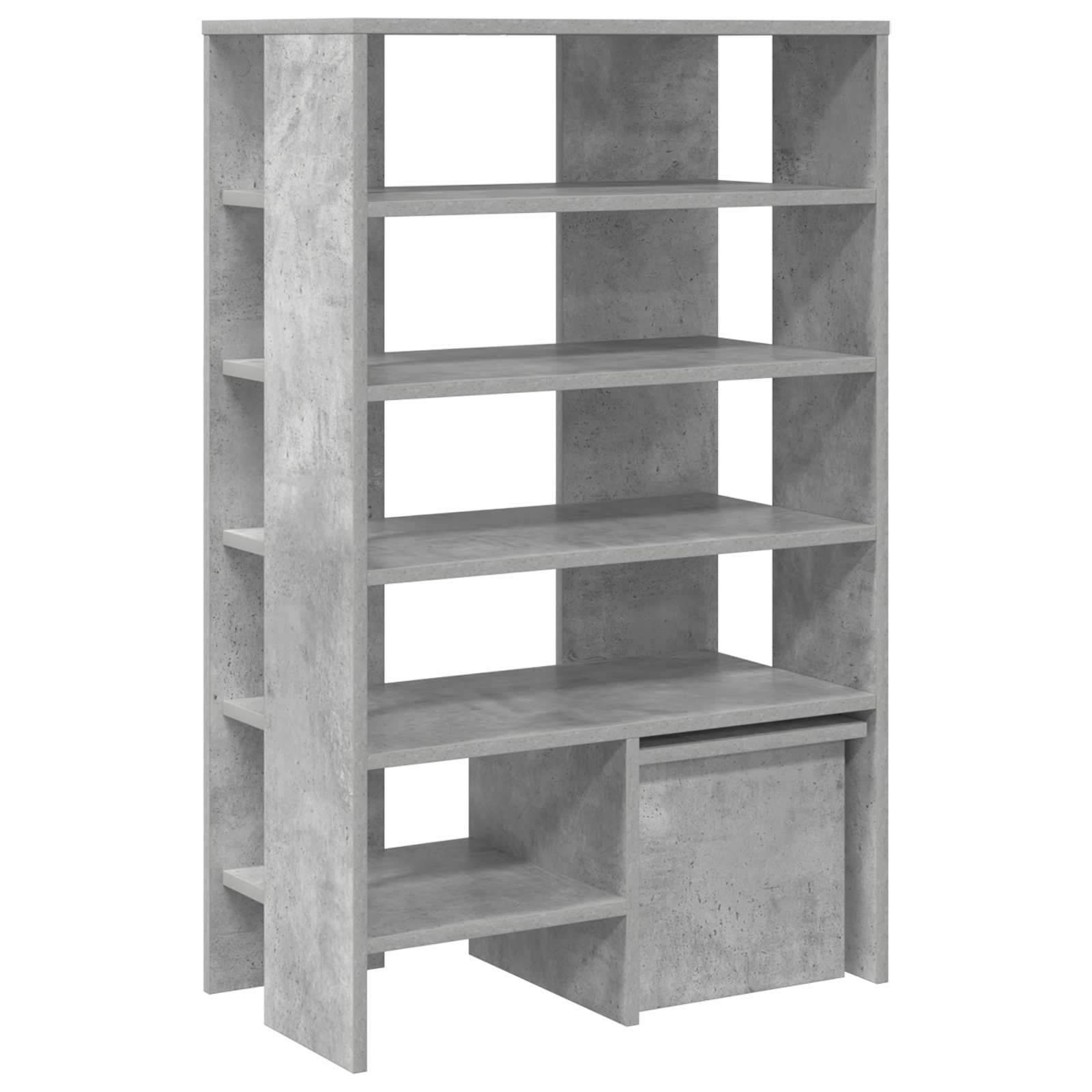 Armario Zapatero 2 pcs Gris Concreto Madera de ingeniería