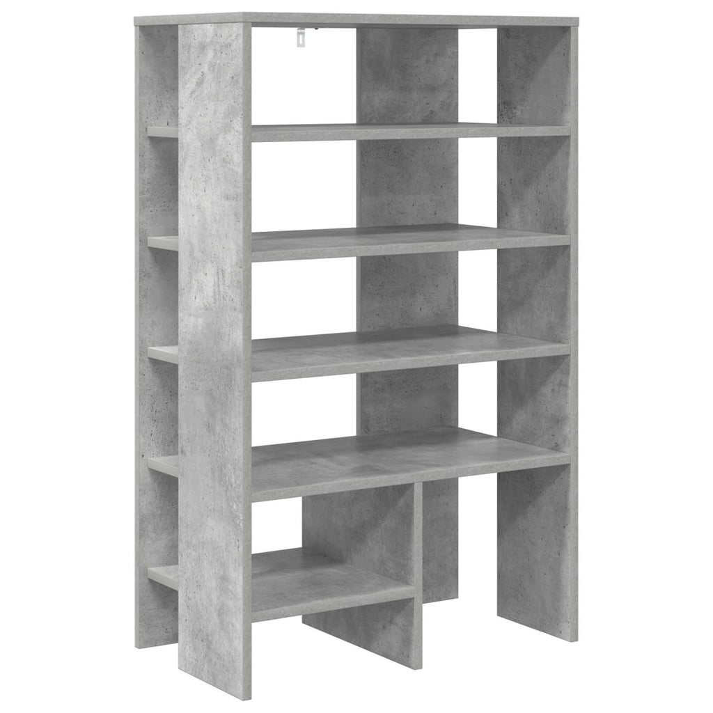 Armario Zapatero 2 pcs Gris Concreto Madera de ingeniería