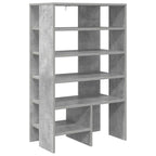 Armario Zapatero 2 pcs Gris Concreto Madera de ingeniería