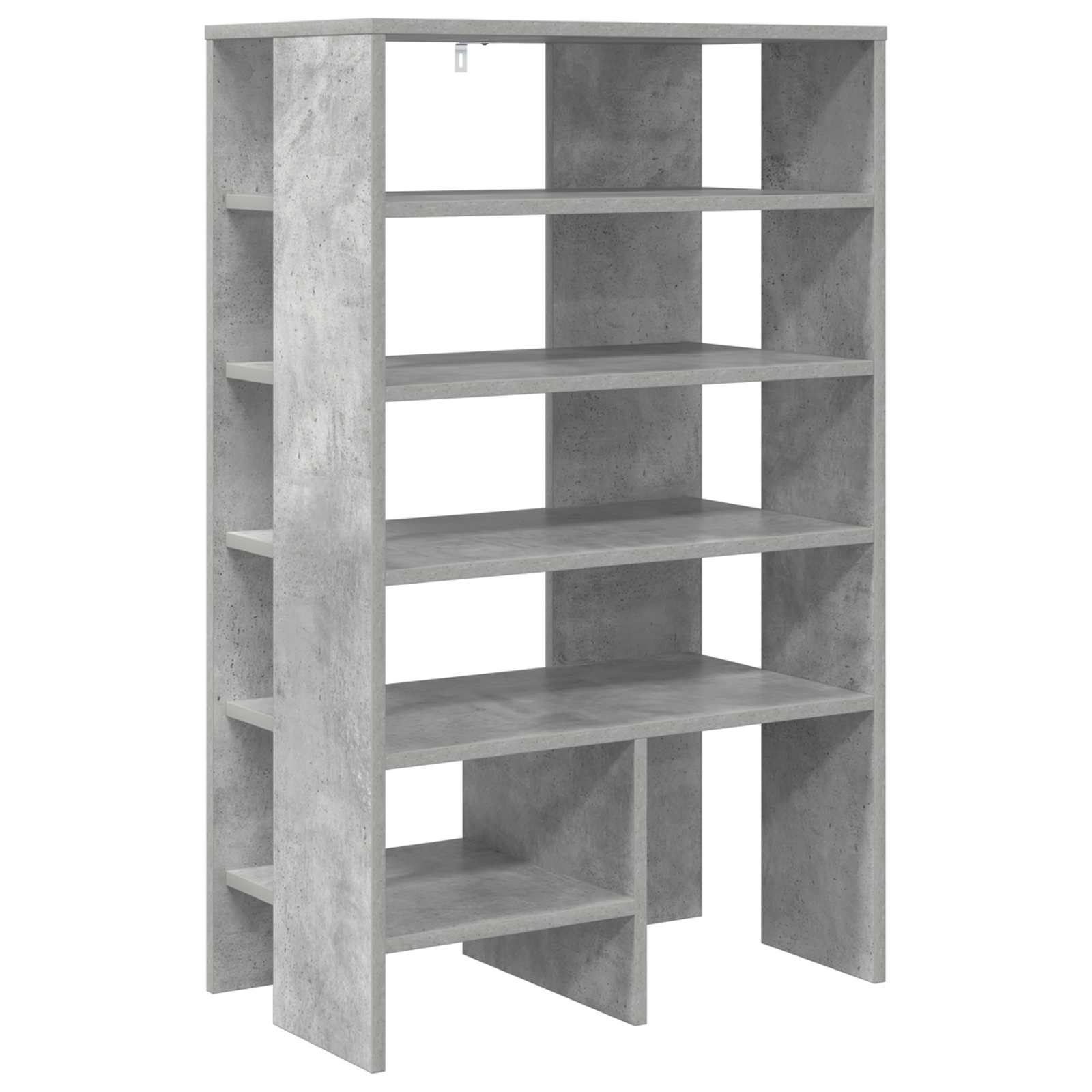 Armario Zapatero 2 pcs Gris Concreto Madera de ingeniería