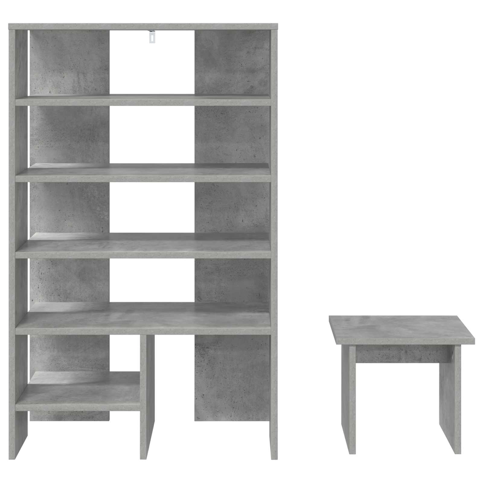 Armario Zapatero 2 pcs Gris Concreto Madera de ingeniería