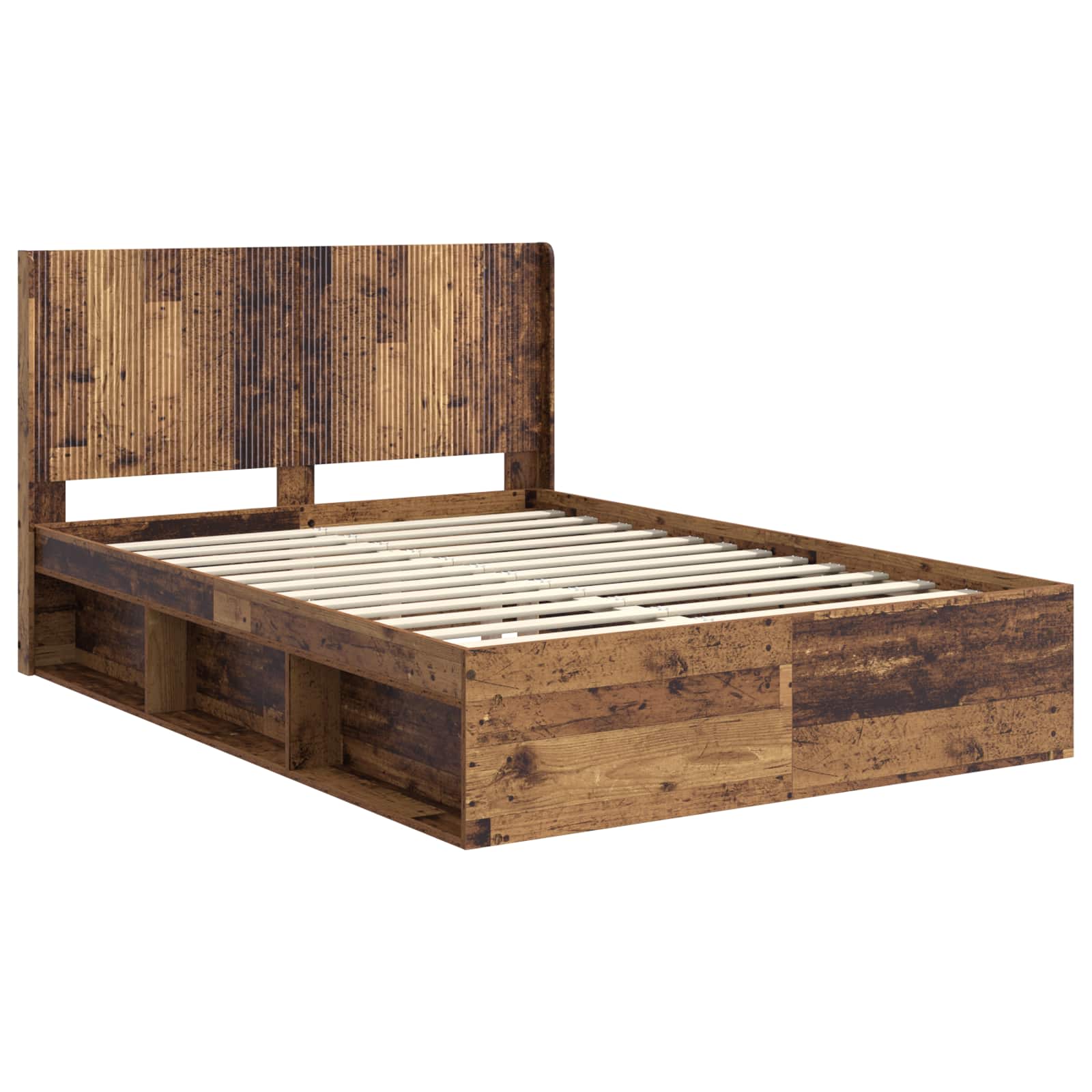Estructura de cama con almacenamiento y cabecero