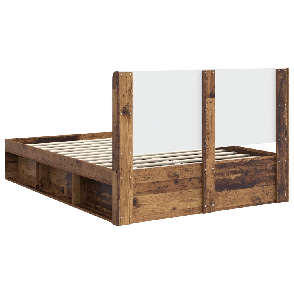 Estructura de cama con almacenamiento y cabecero