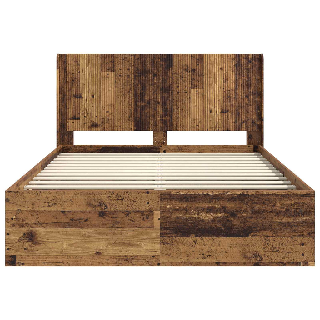 Estructura de cama con almacenamiento y cabecero