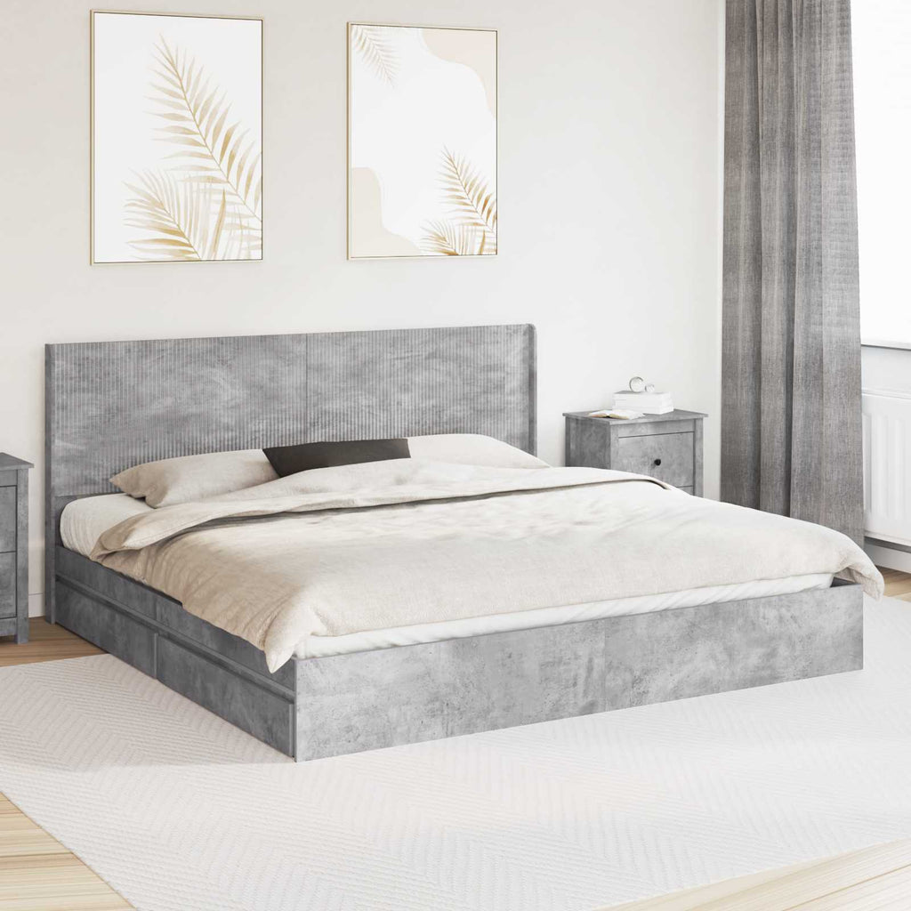 Estructura de cama con almacenamiento y cabecero 3 pcs