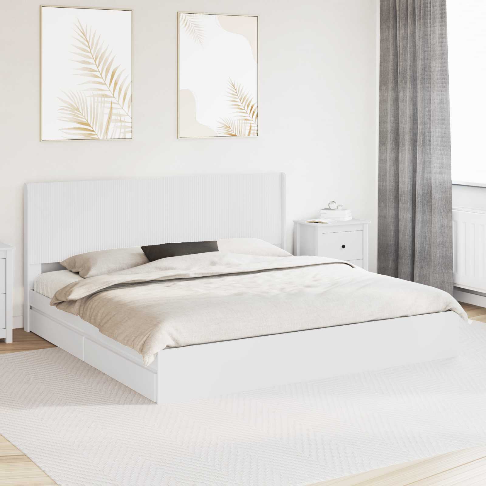 Estructura de cama con almacenamiento y cabecero 3 pcs