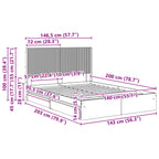 Estructura de cama con almacenamiento y cabecero 3 pcs