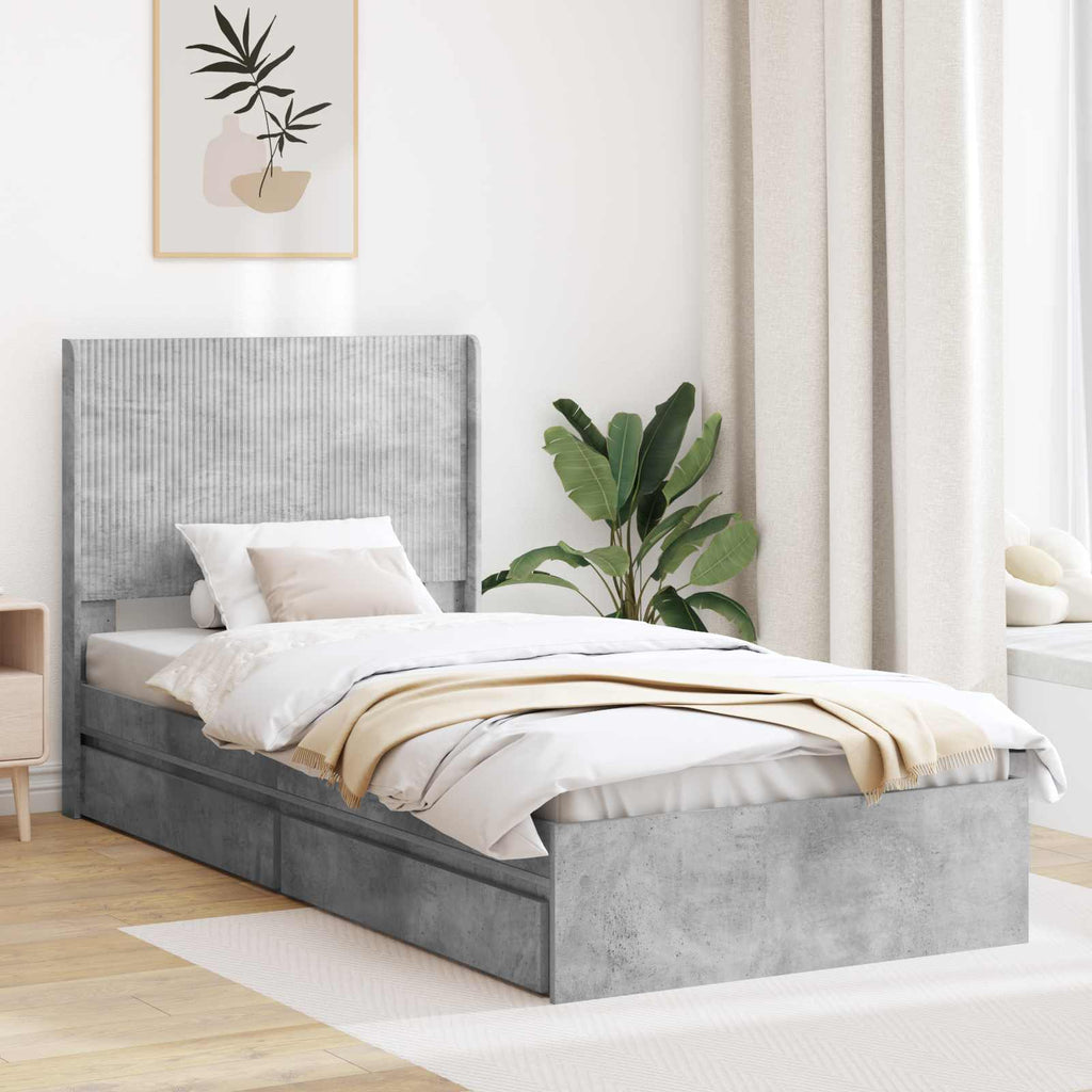Estructura de cama con almacenamiento y cabecero 3 pcs