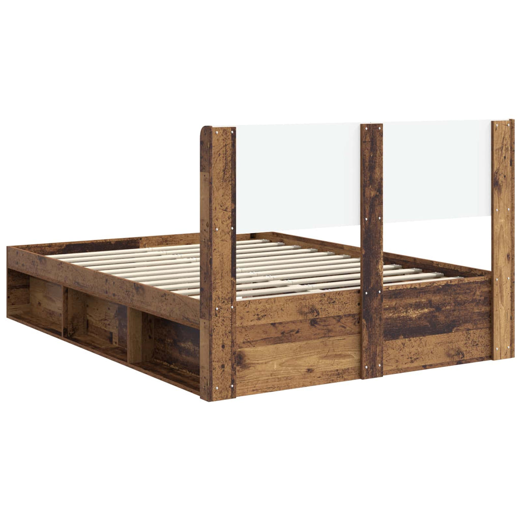 Estructura de cama con almacenamiento y cabecero