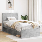Estructura de cama con almacenamiento y cabecero