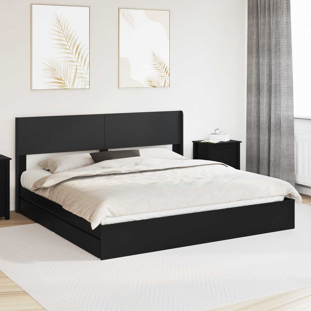 Estructura de cama con almacenamiento y cabecero 3 pcs