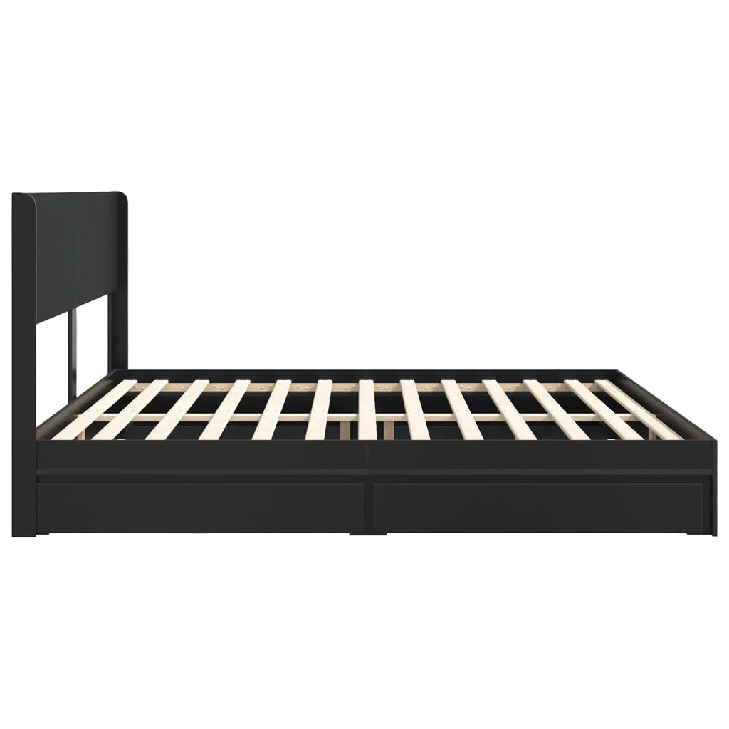 Estructura de cama con almacenamiento y cabecero 3 pcs