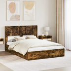 Estructura de cama con almacenamiento y cabecero 3 pcs
