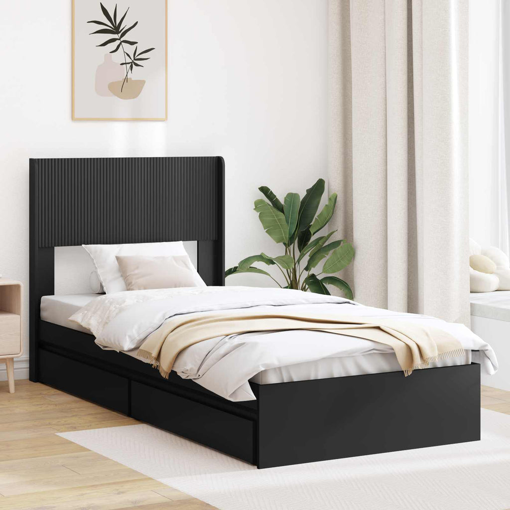 Estructura de cama con almacenamiento y cabecero 3 pcs