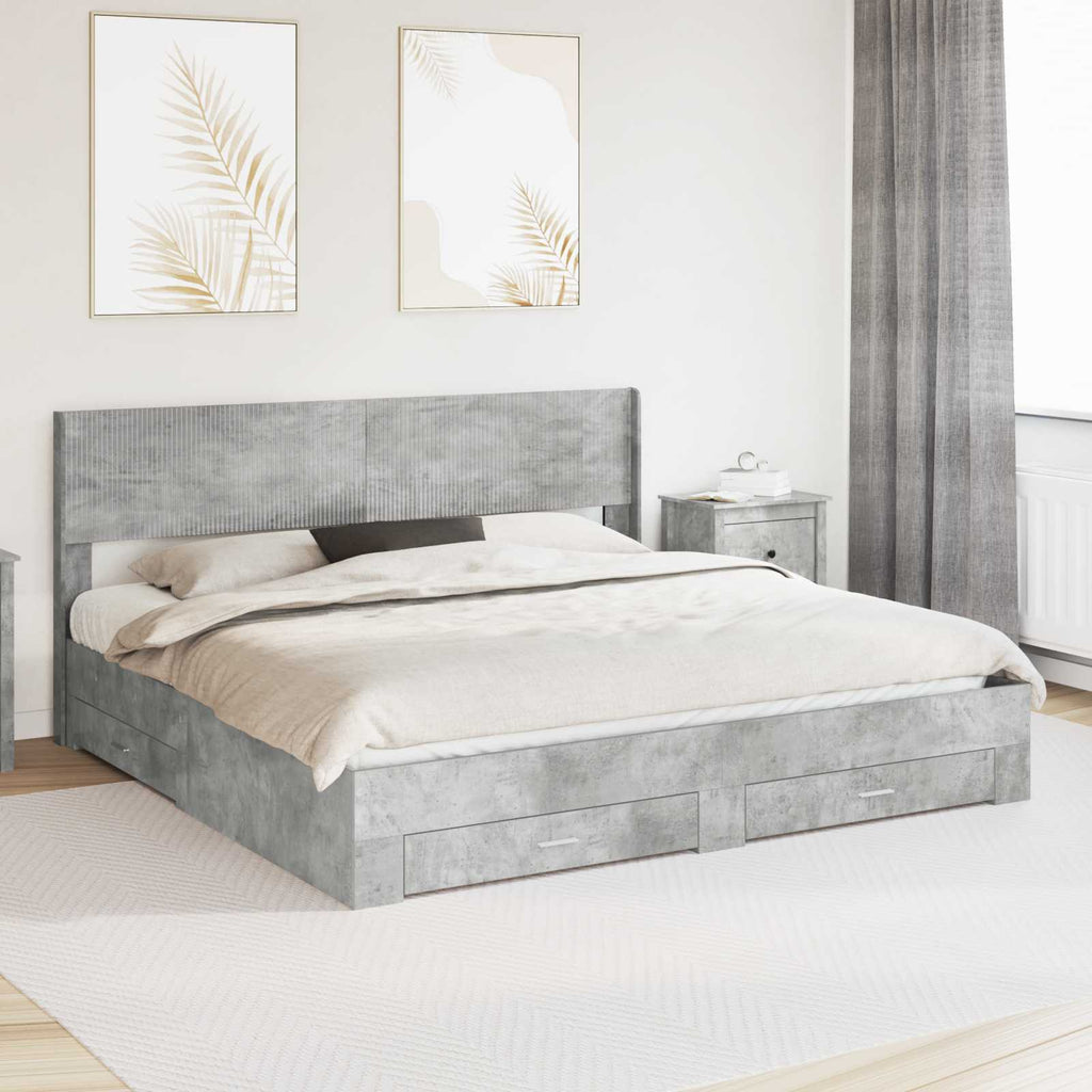Cama con almacenamiento 140 x 190 cm Madera de ingeniería